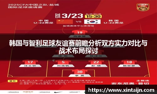 韩国与智利足球友谊赛前瞻分析双方实力对比与战术布局探讨